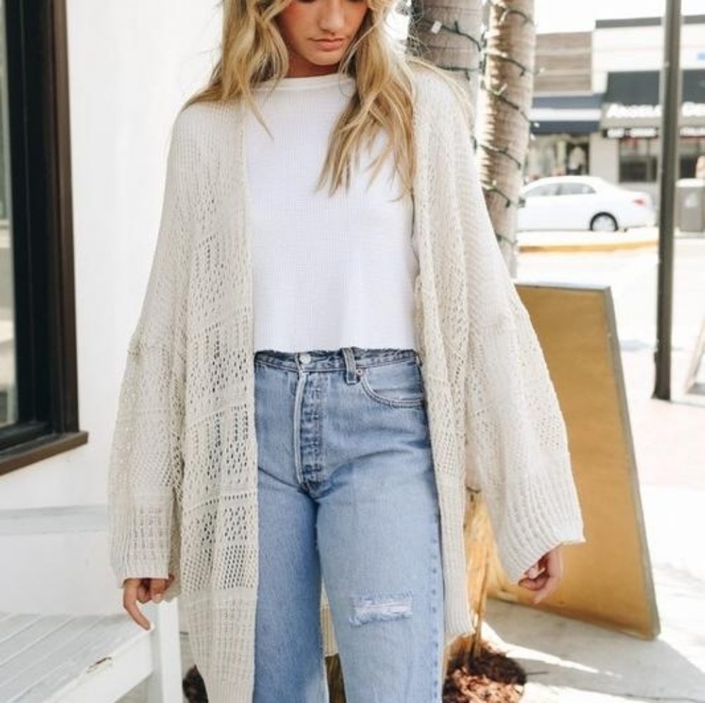 🆕️ Cream Netted Cardigan